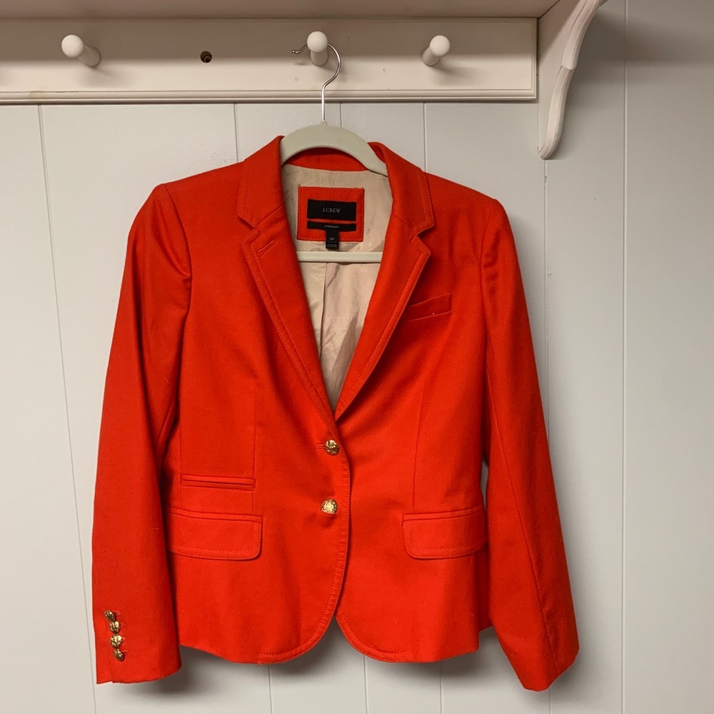 Red J.Crew Schoolboy blazer Size 10P